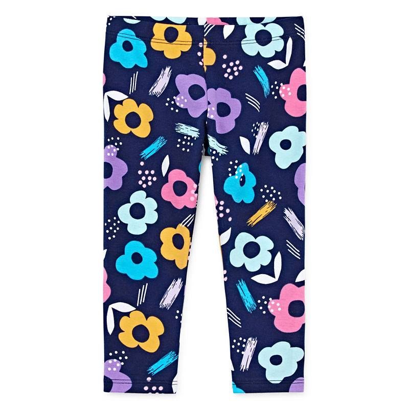  [0-3m] Quần Legging Okie Dokie 110 [Girl] - Xanh Navy Hoa 