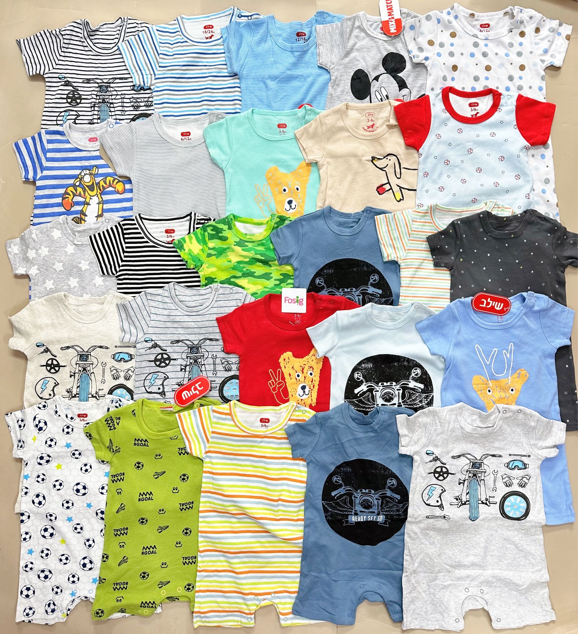 7-15kg Set 3 Romper bé trai siêu quậy- Set ngẫu nhiên S3R1G