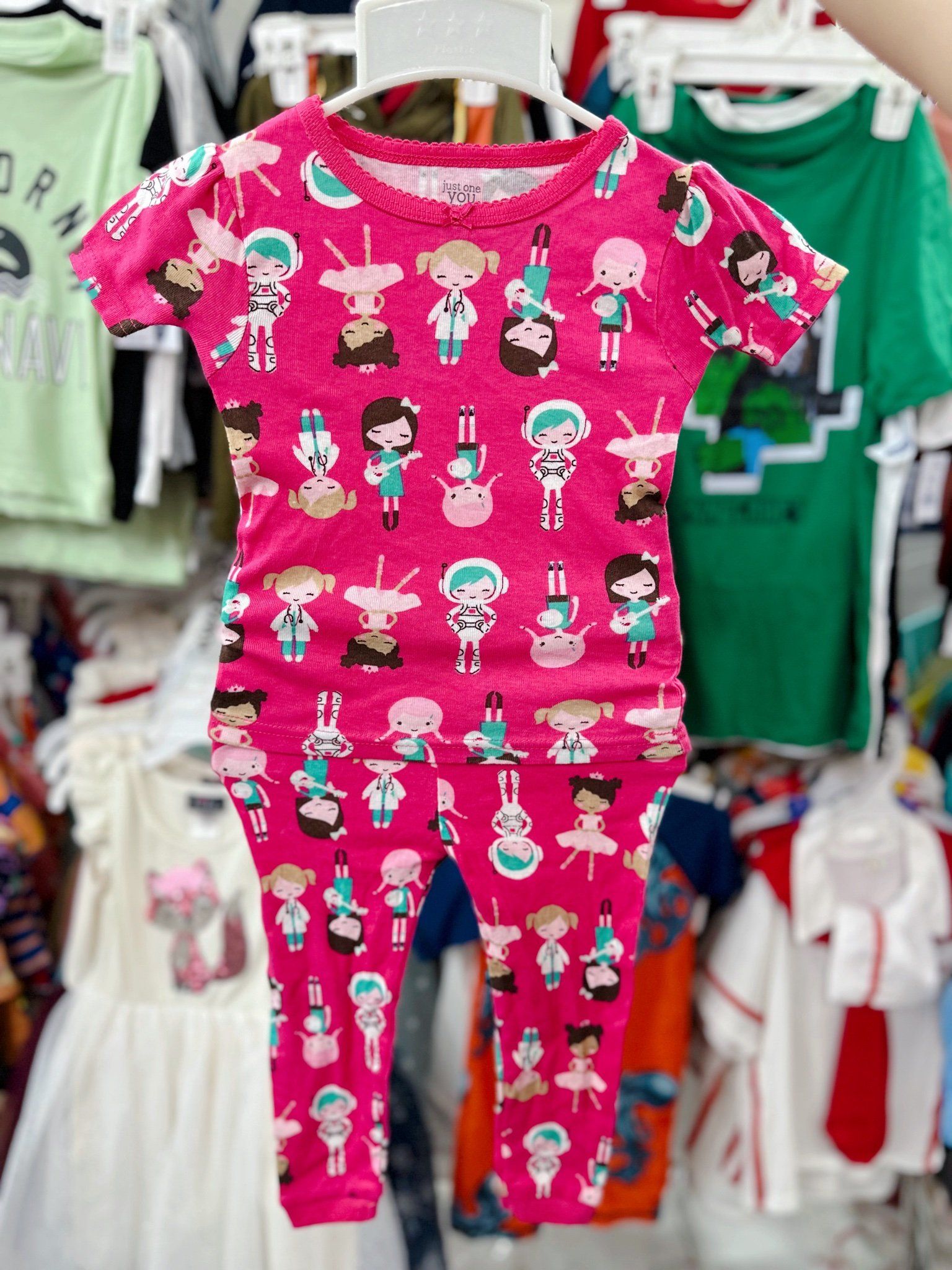 6-9kg; 14-15kg; 18-19kg Set 2 đồ bộ tay ngắn quần dài cho bé gái-S2b02G