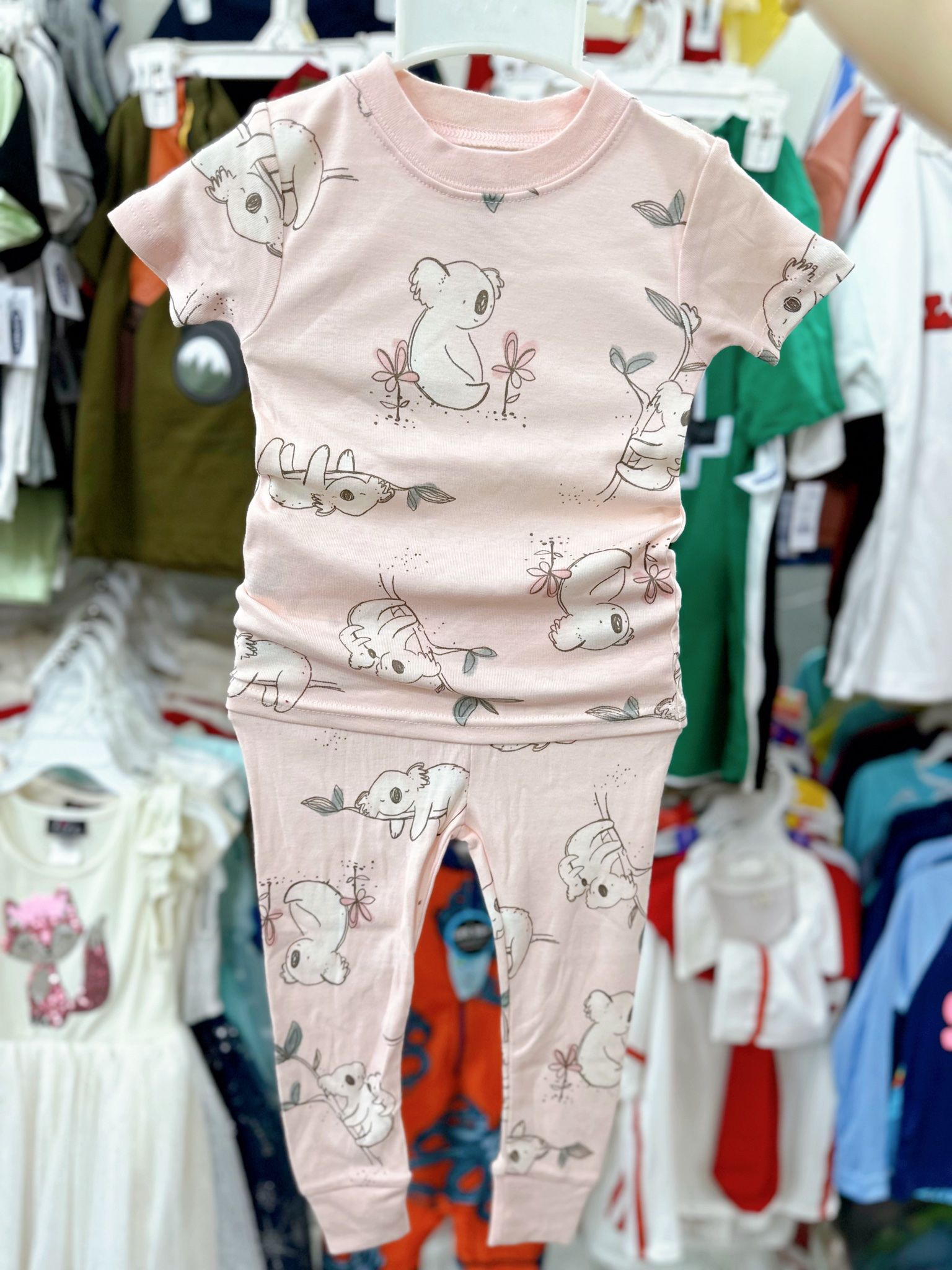 6-9kg; 14-15kg; 18-19kg Set 2 đồ bộ tay ngắn quần dài cho bé gái-S2b02G