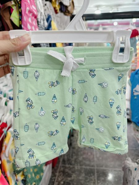  [1m-6m] Quần Short Cotton Bé Trai QSBT  - Xanh Ngọc Kem 