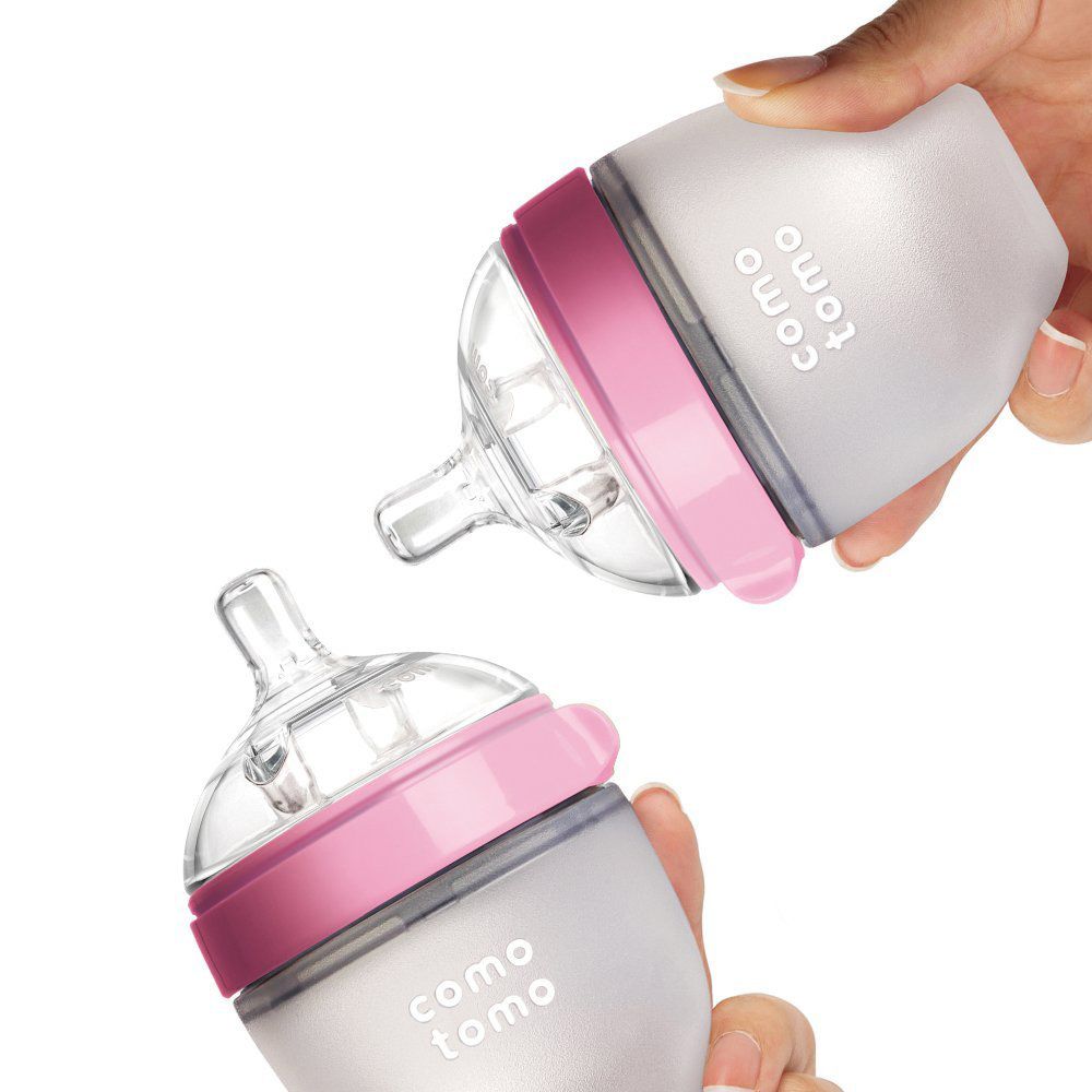  Bình sữa silicone Comotomo 150ML - Hồng 