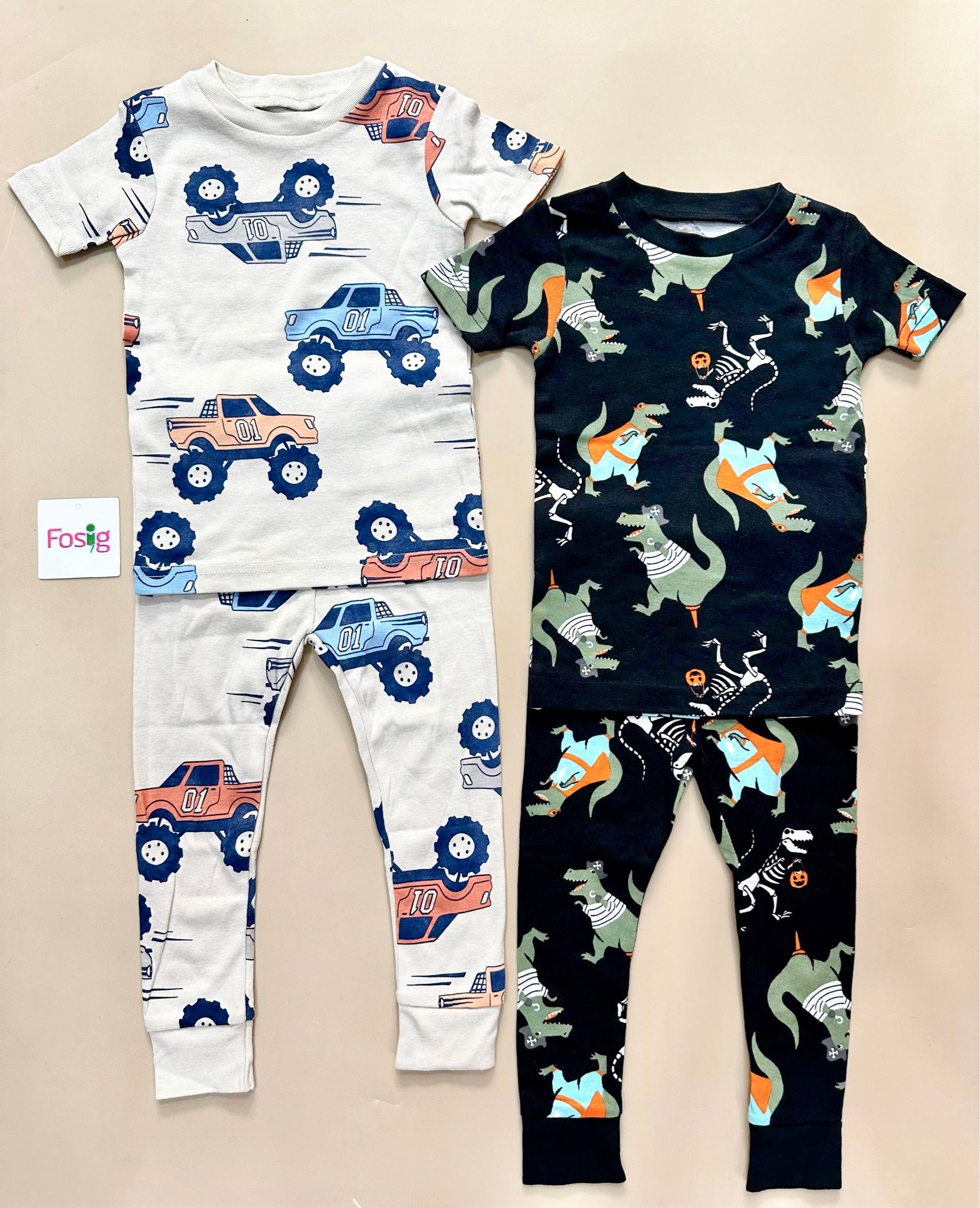 6-17kg; 28-30kg Set 2 đồ bộ tay ngắn quần dài cho bé trai-S2b02T
