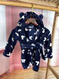  [3-9m]  Áo Choàng Ngủ Lông Mịn Unisex -  Navy Mickey 