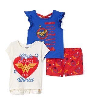  [11-12kg] Đồ Bộ Cánh Tiên DN [Girl] - Xanh wonder woman 