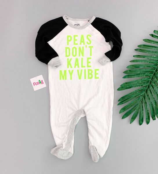  [0-6m] Sleepsuit Mini Heroes Bé Trai  - Trắng Peas 