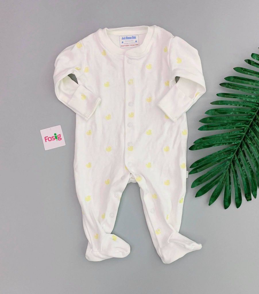  [0-6m] Sleepsuit Jojo Maman Bebe Bé Trai - Kem Vịt 