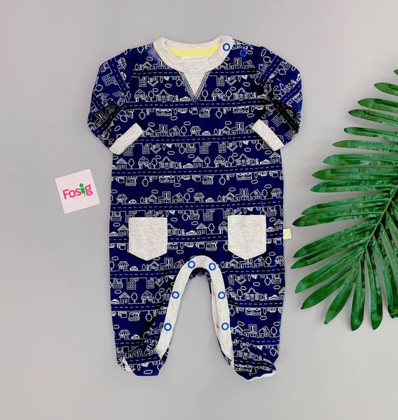  [0-3m] Sleepsuit Marquise Bé Trai - Navy Nhà 