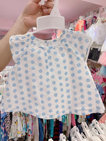  [6M] Áo Váy B'gosh [Girl] - Trắng/Hoa Đồng Tiền 