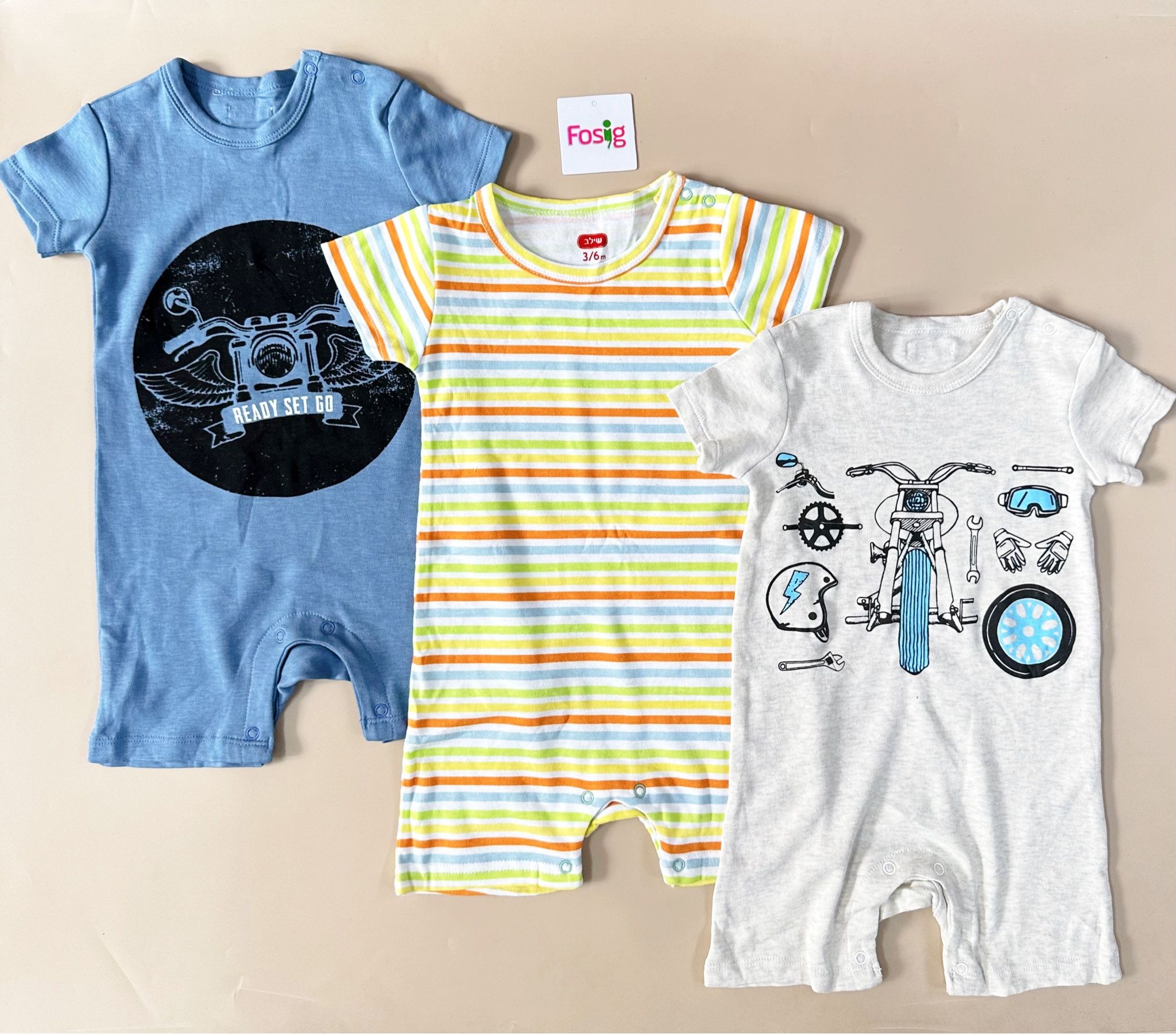 7-15kg Set 3 Romper bé trai siêu quậy- Set ngẫu nhiên S3R1G