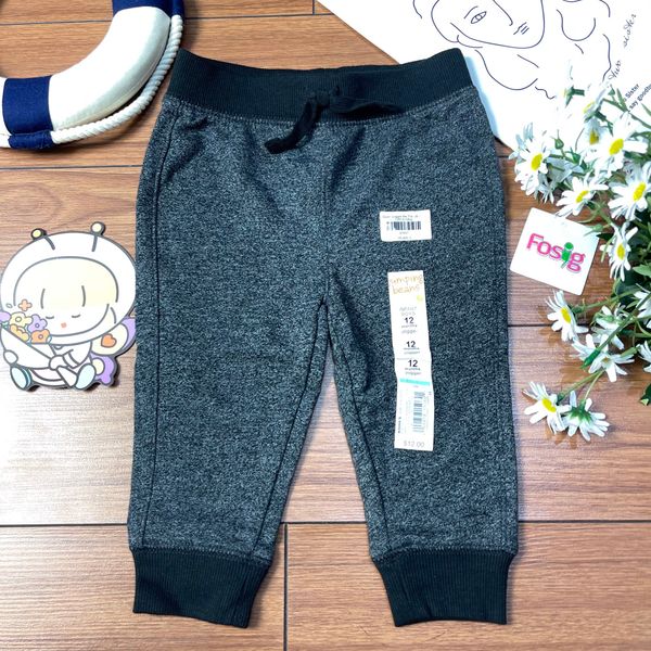  [9-12m; 18-24m] Quần Jogger Bé Trai JB - Đen Trắng 