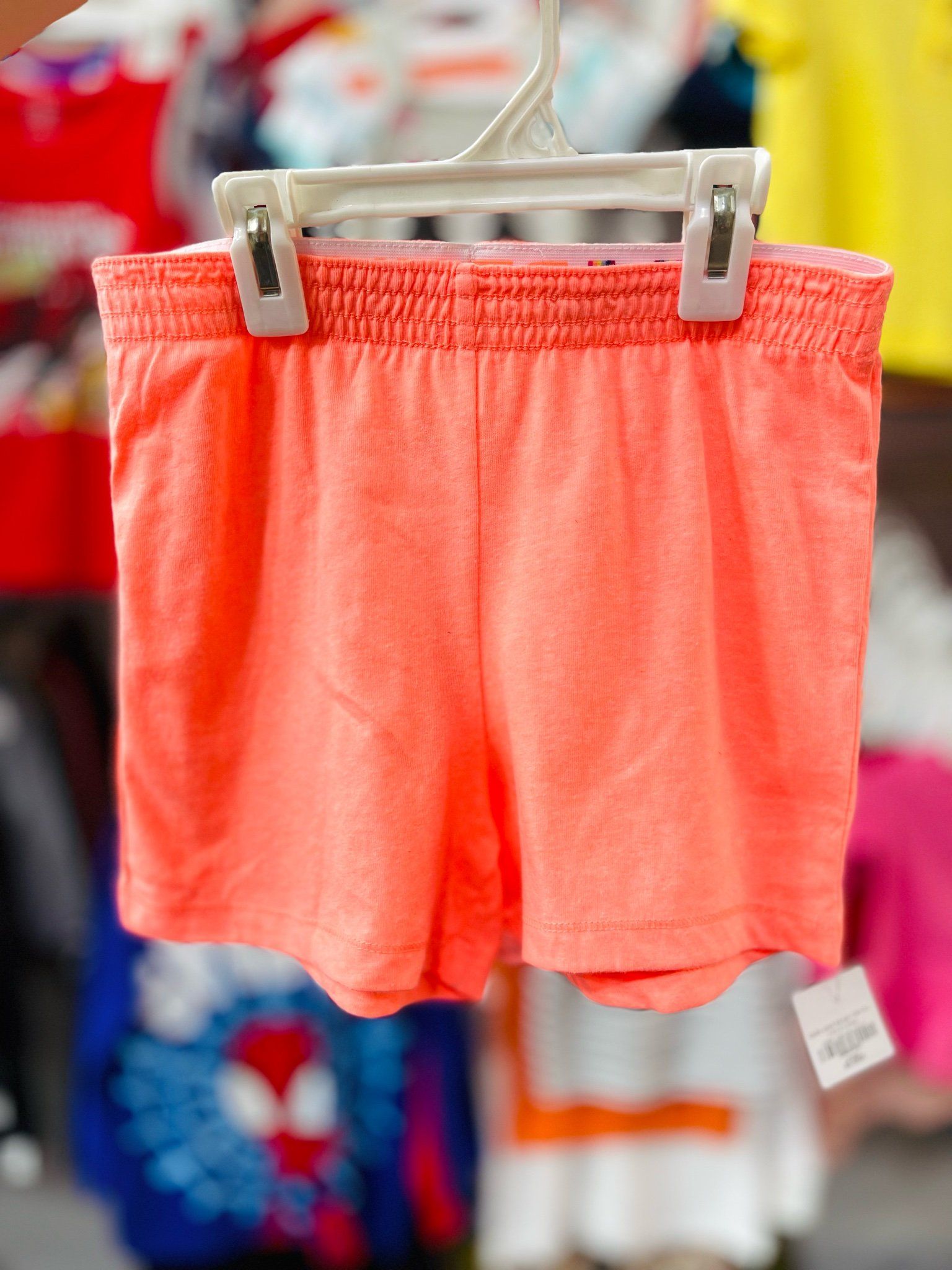 Quần short bé gái- Cam dạ quang