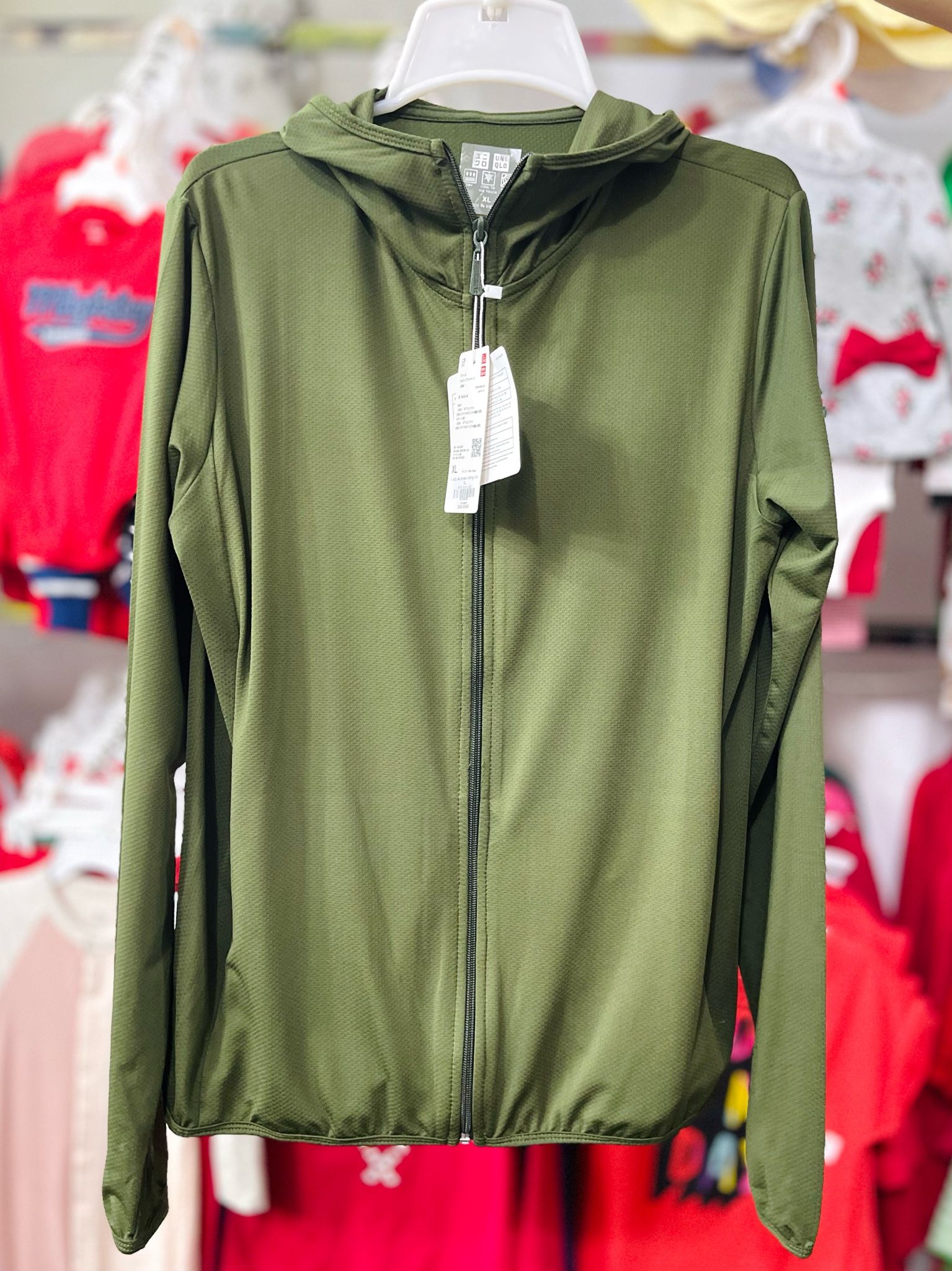 XXL Áo khoác chống nắng người lớn cho nữ Uni- Xanh lá ACN