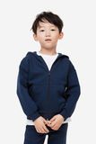  [15-16kg] Áo Khoác Nỉ HM Bé Trai - Xanh Navy Trơn 