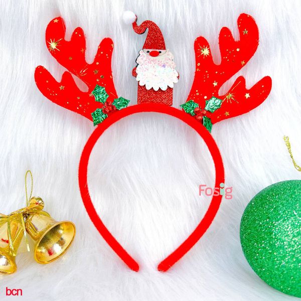  Bờm Cài Tóc Giáng Sinh Cho Bé - Đỏ Ông Già Noel 