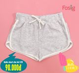  [12-18m ; 2-3T] Quần Short Bé Gái QONBG  - Xám Viền Trắng 