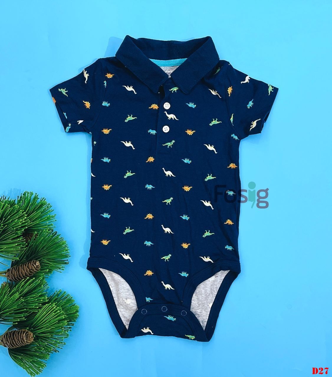 Bodysuit Tay Ngắn Bé Trai Cter - Xanh KL Nhỏ