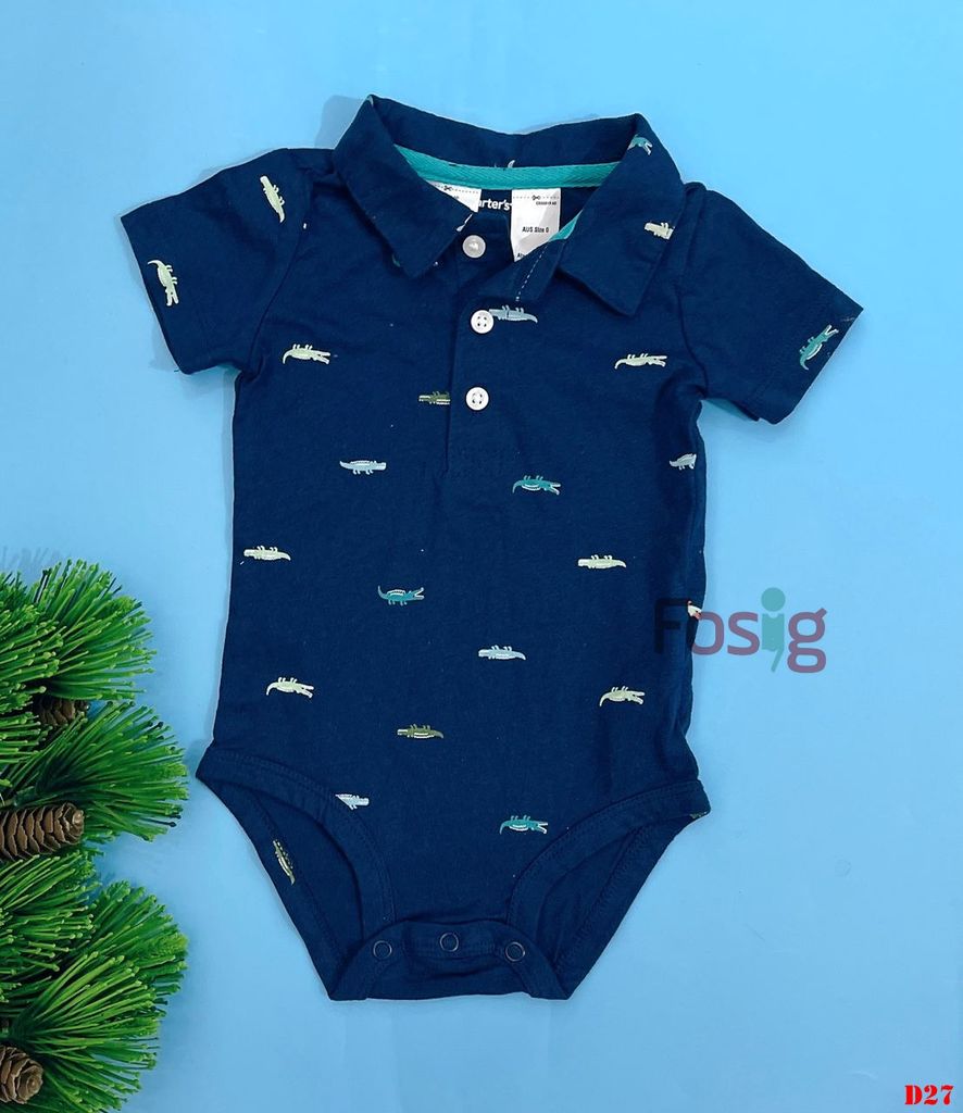Bodysuit Tay Ngắn Bé Trai Cter - Xanh Cá Sấu