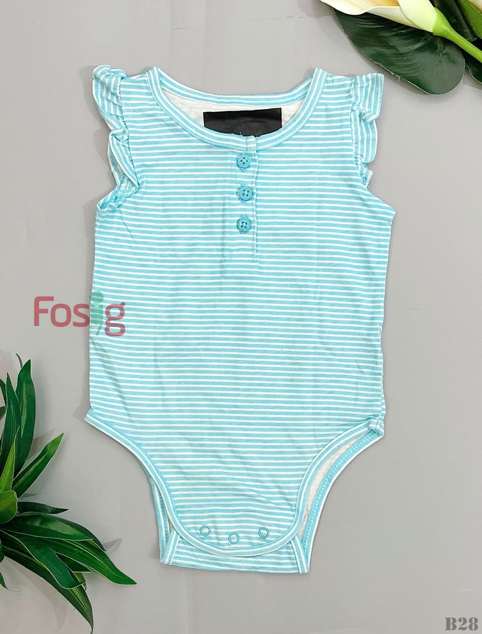  [18-24m] Bodysuit Cánh Tiên Bé Gái Oskos - Sọc Xanh Nhỏ CT 