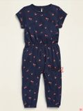  [0-6m] romper dài Jumpsuit Bé Gái - Navy Hoa 