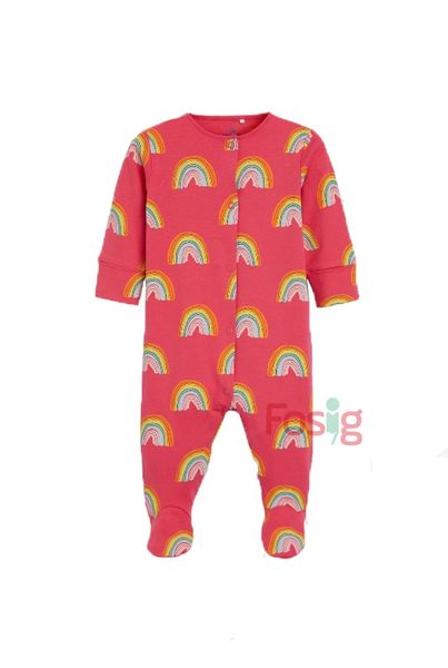  [1m] Sleepsuit Baby Bé Gái - Hồng Cầu Vồng 