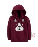  [3-6m] Áo Hoodie Bé Trai Cter  - Đỏ Đô Chó 