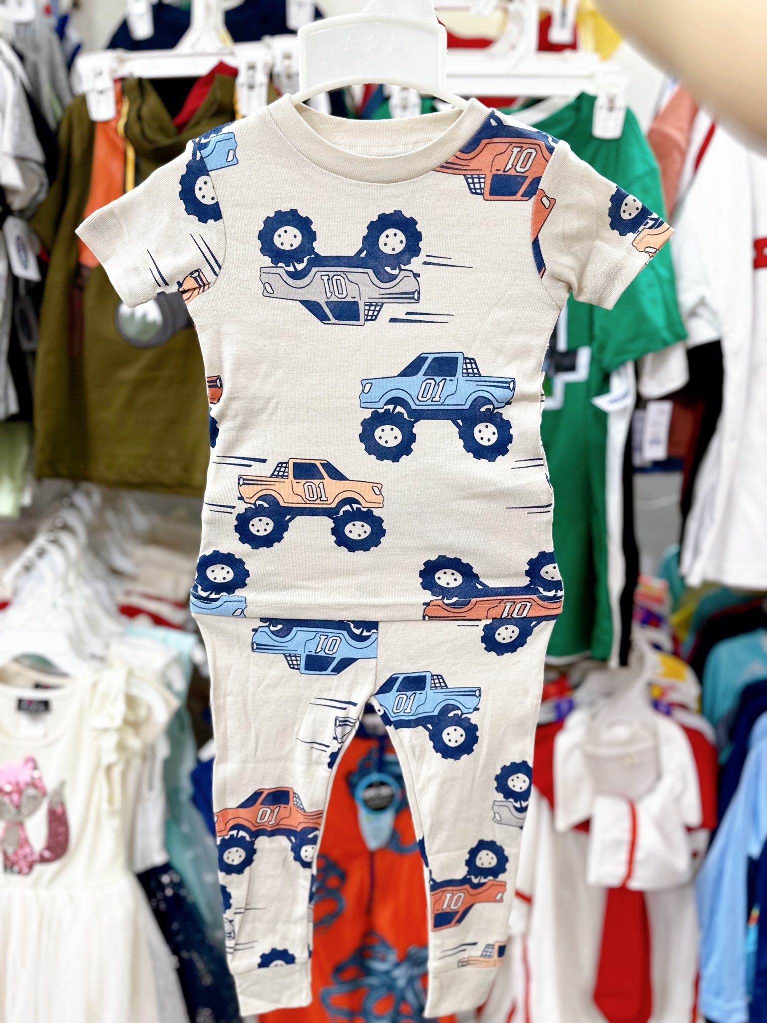 6-17kg; 28-30kg Set 2 đồ bộ tay ngắn quần dài cho bé trai-S2b02T