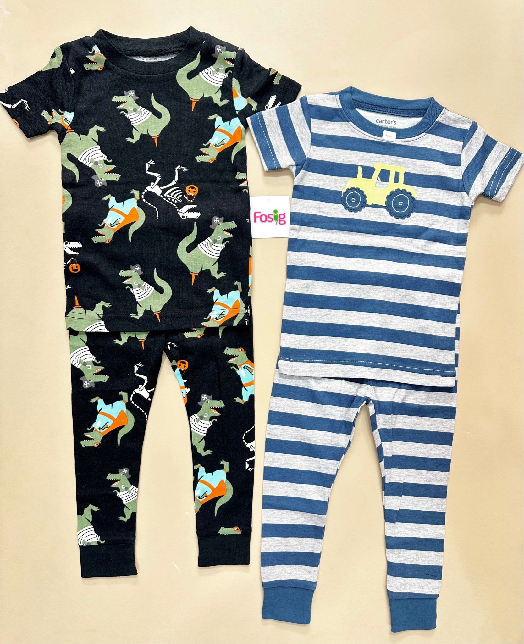 6-17kg; 28-30kg Set 2 đồ bộ tay ngắn quần dài cho bé trai-S2b02T