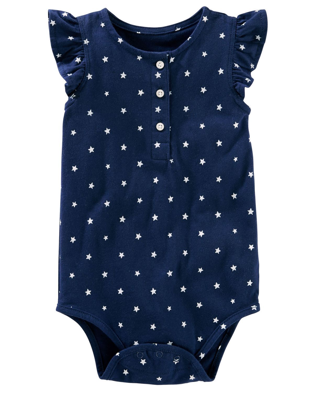  [12m-18m] Bodysuit Cánh Tiên Bé Gái Oskos - Navy Sao Trắng CT 