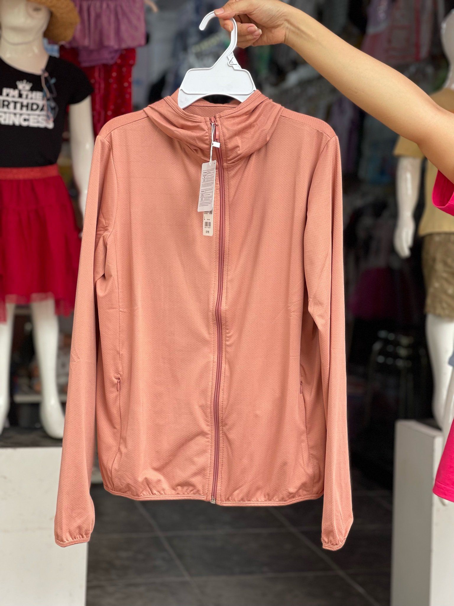 XXL Áo khoác chống nắng người lớn cho nữ Uni- Nâu nhạt ACN