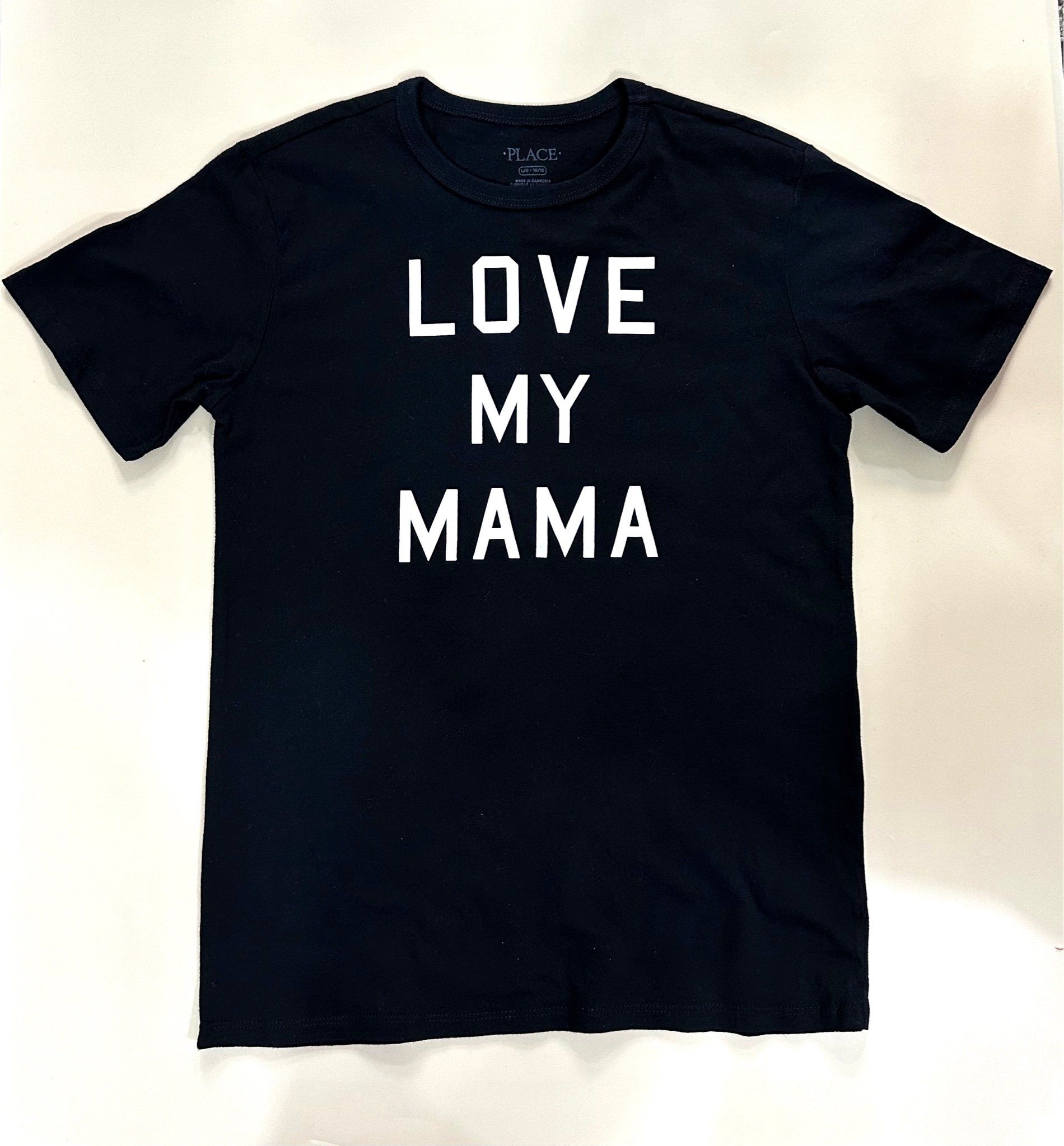 39-44kg L Áo thun tay ngắn bé trai PL- Đen Love My.Mama AT32