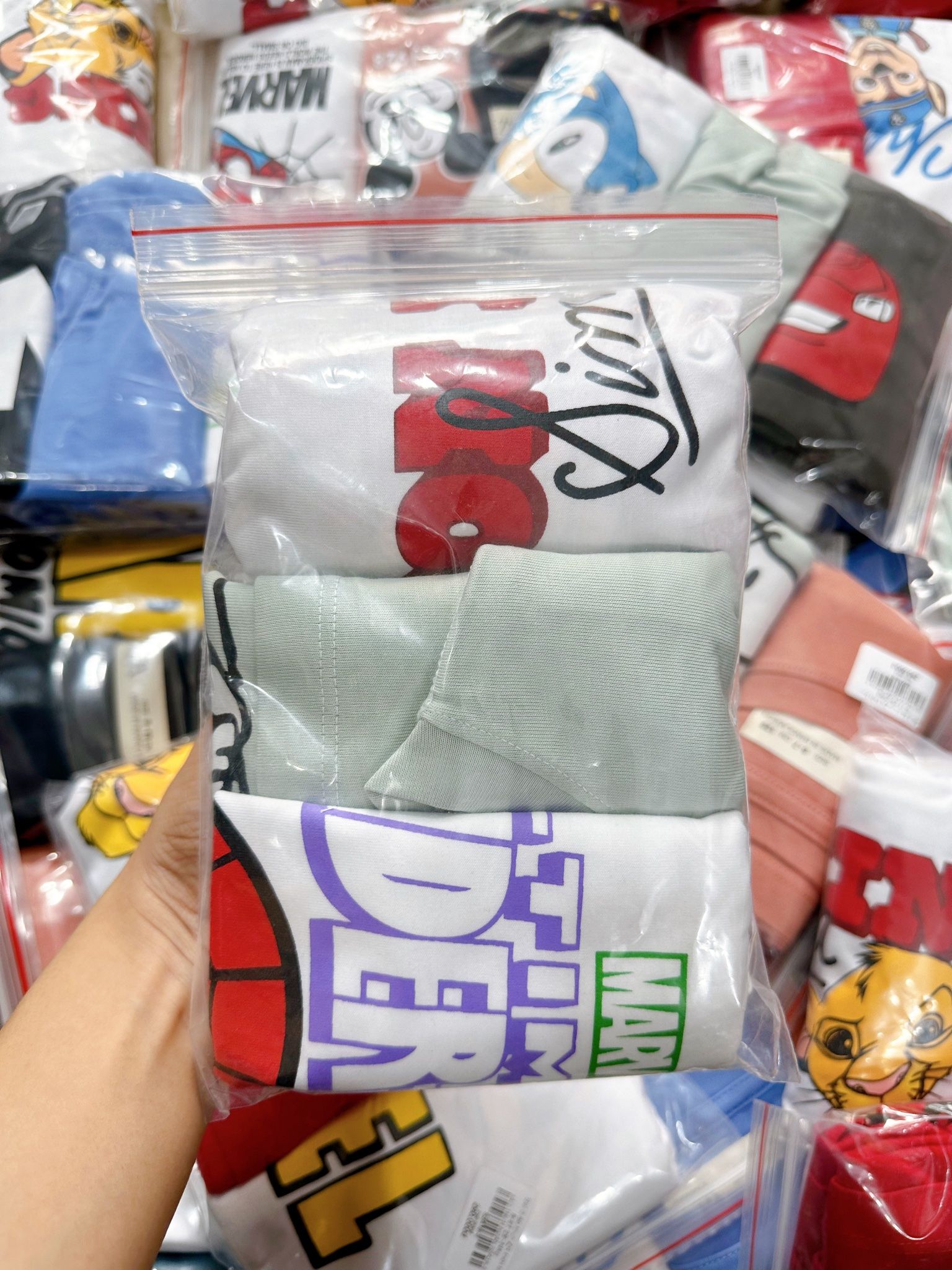 25-55kg Set 3 áo thun ZR thời trang cho bé trai- S3A18