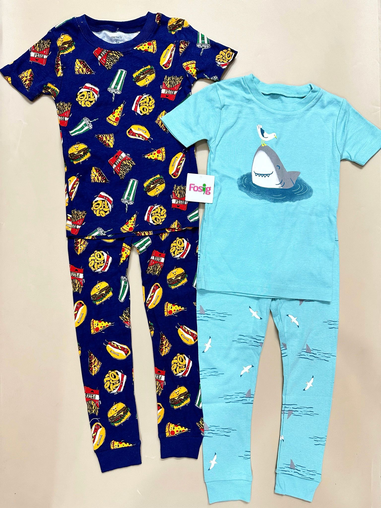 6-17kg; 28-30kg Set 2 đồ bộ tay ngắn quần dài cho bé trai-S2b02T