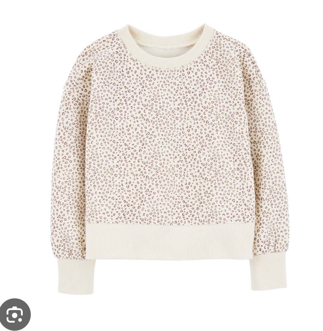 12M-5T Áo Sweater da cá cho bé gái- Kem da beo A111