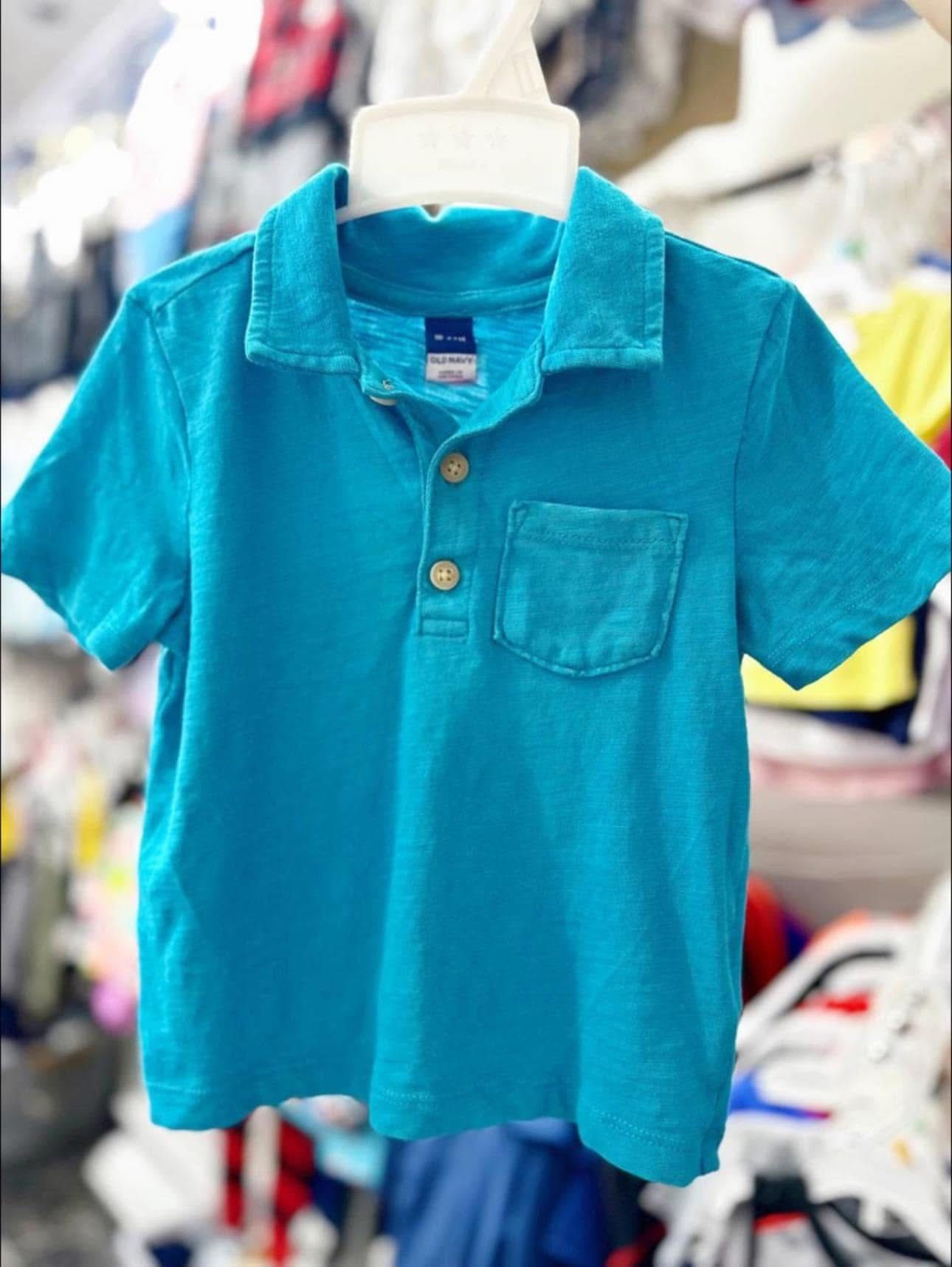 10-15kg Áo thun có cổ bé trai polo ON- Xanh bích AT