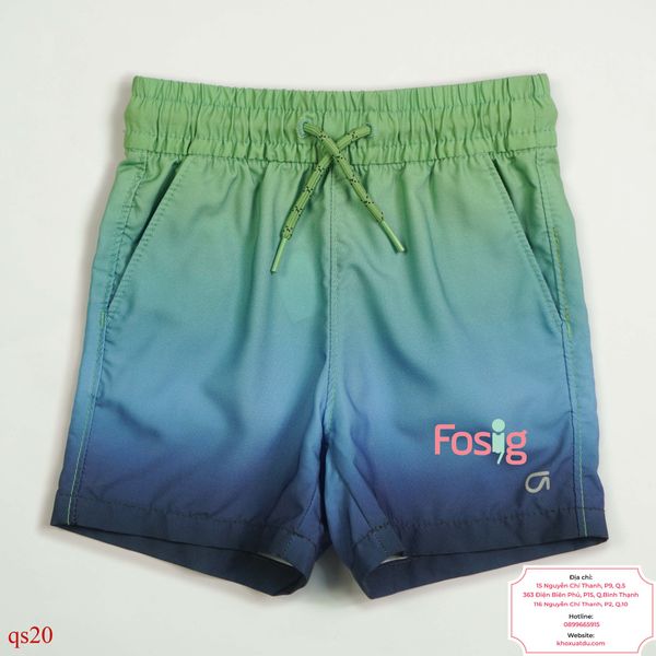  [12-13kg] Quần Short Dù Bé Trai GP140 - Xanh Loang 