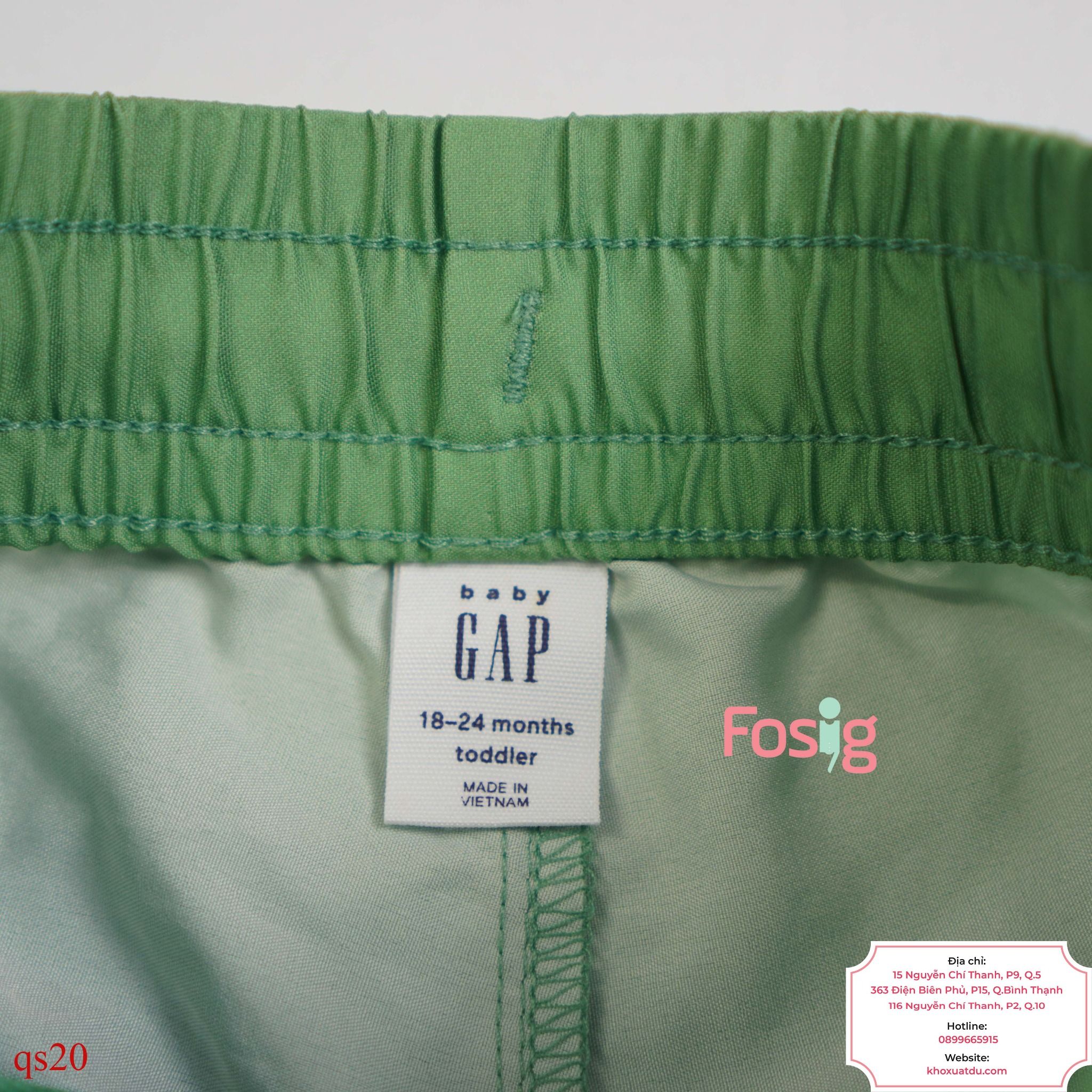  [12-13kg] Quần Short Dù Bé Trai GP140 - Xanh Loang 