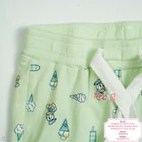  [1m-6m] Quần Short Cotton Bé Trai QSBT  - Xanh Ngọc Kem 