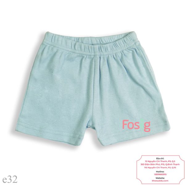  [1-24m] Quần Short Cotton Bé Trai QSBT - Xanh Trời 