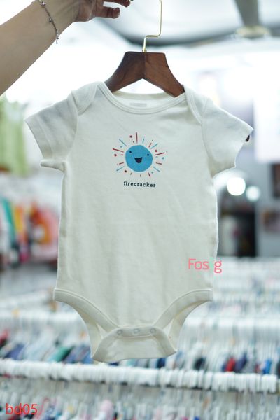  [6-12m] Bodysuit Tay Ngắn Bé Trai GP - Trắng Mặt Trời Xanh 