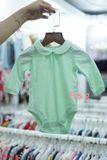  [3-6m] Bodysuit Tay Dài Bé Gái GP - Xanh Ngọc 