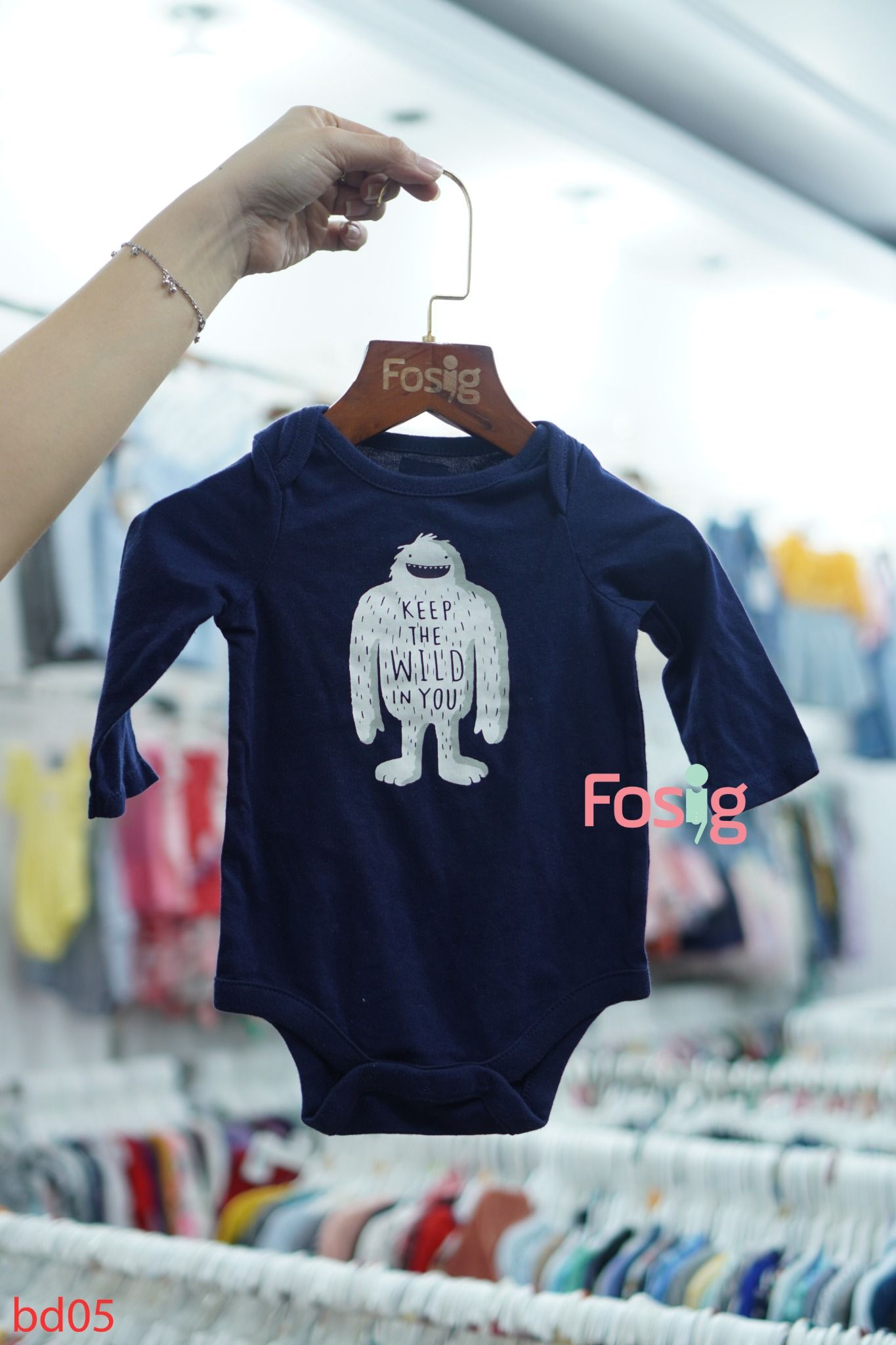  [6m-12m] Bodysuit Tay Dài Bé Trai GP - Navy Người Tuyết 