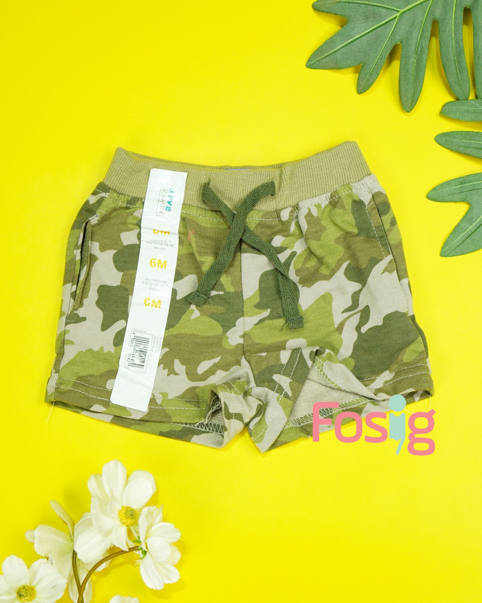  4.5-5kg và 9-10kg Quần Short Bé Gái Boulevard - Xanh Lính 