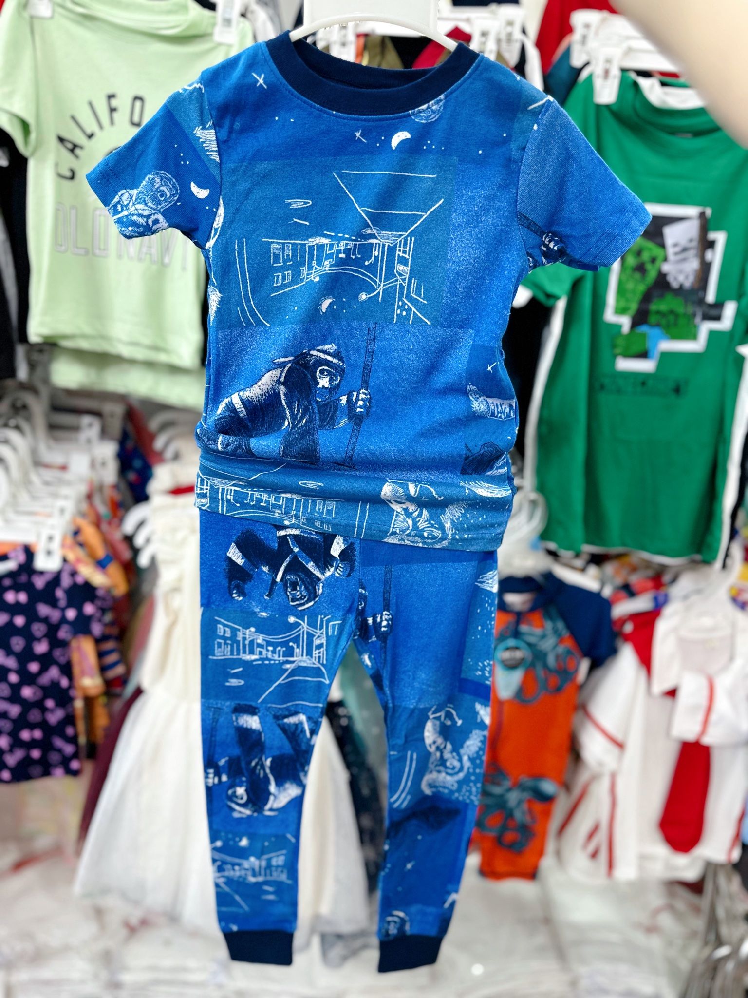 6-17kg; 28-30kg Set 2 đồ bộ tay ngắn quần dài cho bé trai-S2b02T