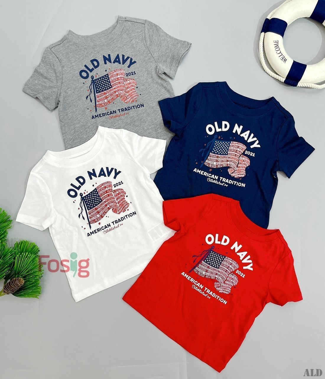 Áo Thun Tay Ngắn Bé Trai ON - Đỏ American