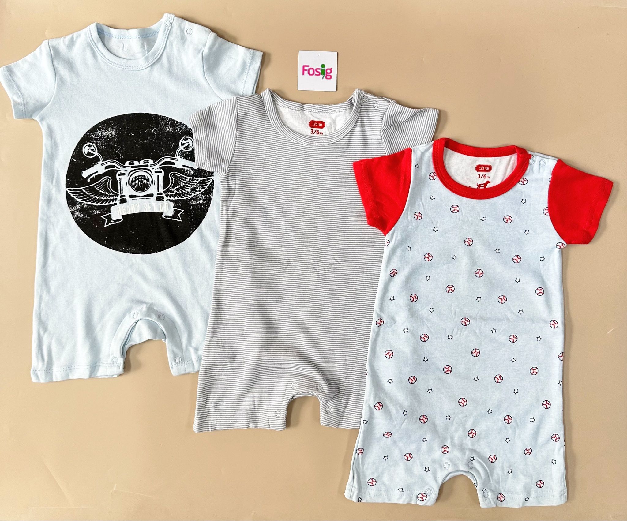 7-15kg Set 3 Romper bé trai siêu quậy- Set ngẫu nhiên S3R1G