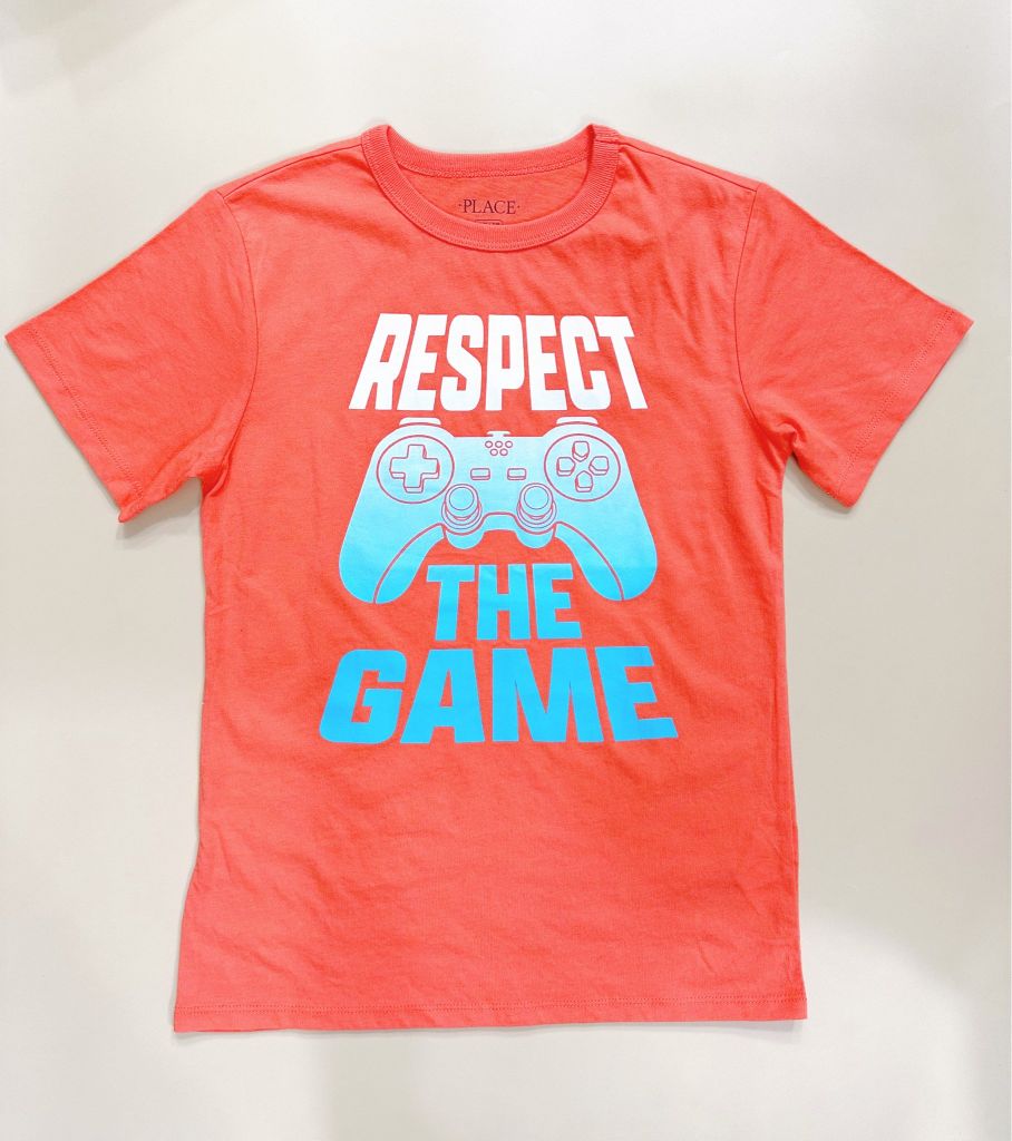 M Áo thun tay ngắn bé trai PL- Cam Respect AT32