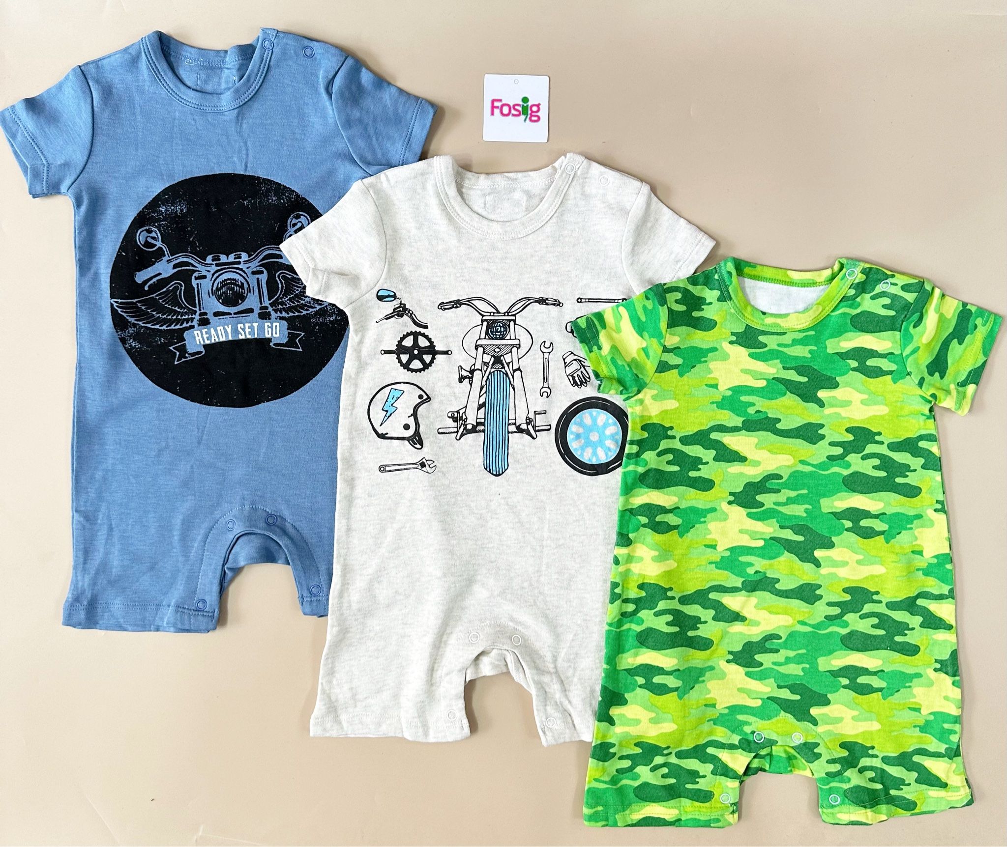 7-15kg Set 3 Romper bé trai siêu quậy- Set ngẫu nhiên S3R1G