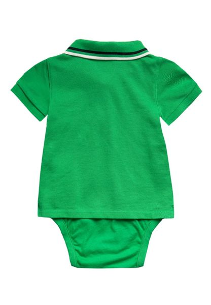  [0-6m, 11-12kg] Bodysuit Tay Ngắn Bé Trai GP - Xanh Lá 