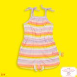  [9-10kg; 15-16kg] Romper Jumpsuit Đùi Bé Gái CJ - Sọc Hồng Tím 